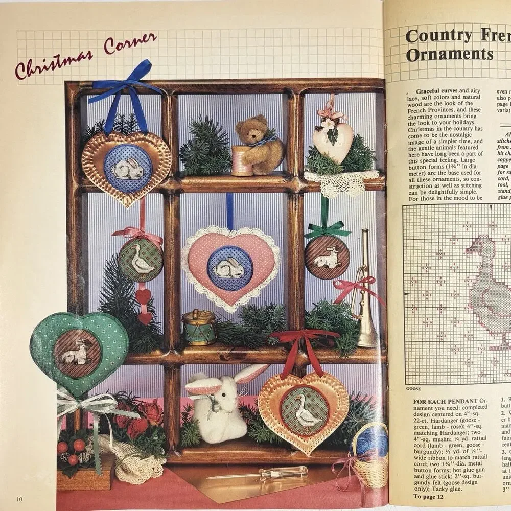 Cross Stitch & Country Crafts Magazine Lot 10 1987-93 Over 100+ Pattern Projects